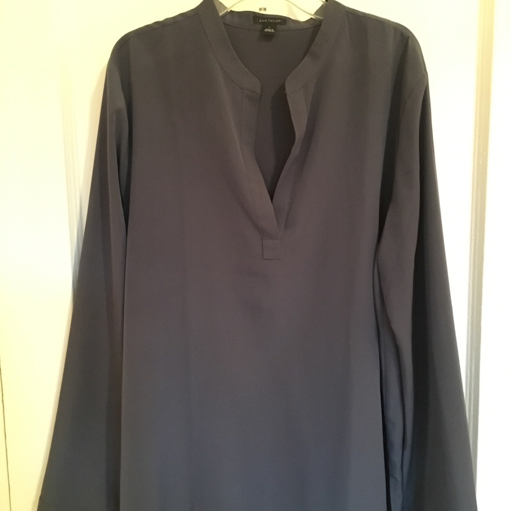 Ann Taylor Long-Sleeve Dark Grey Tunic